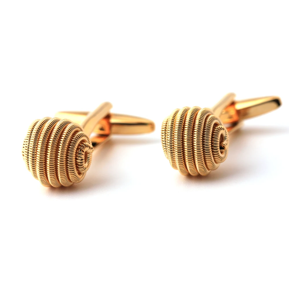 

Gold plating twist shape Cufflinks French shirt men Cufflinks