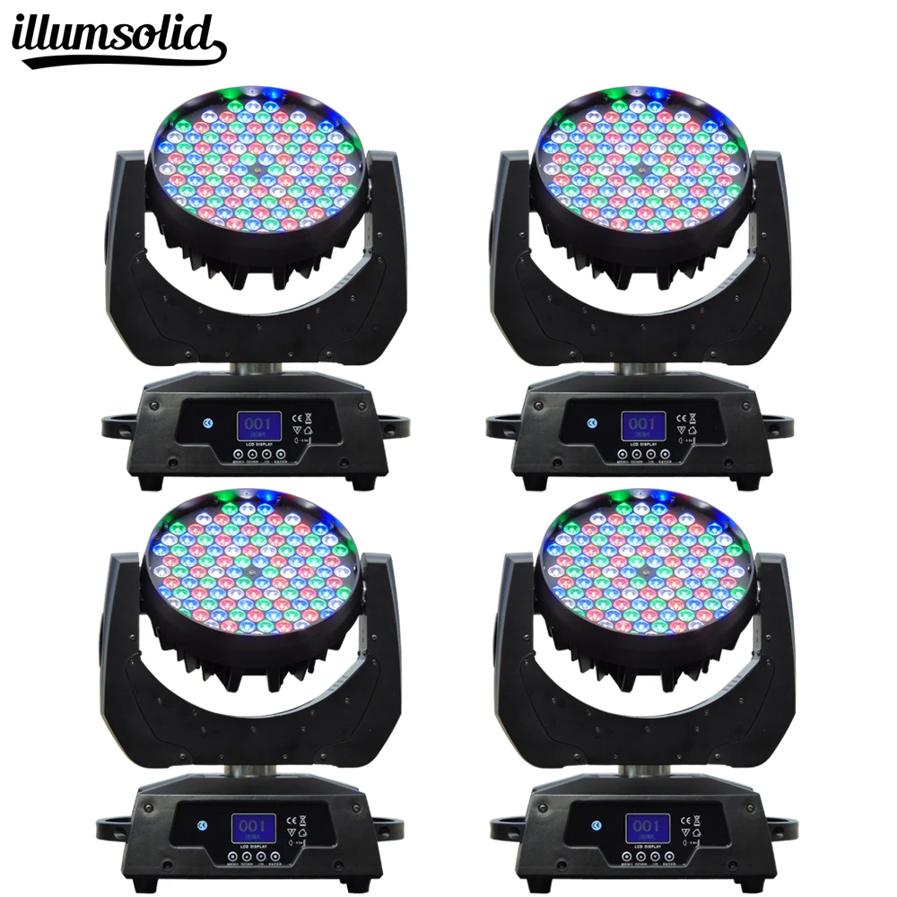 

4pieces/lot 108x3W LED Moving Head Light With RGBW LED Colour Mixture High Brightness 108x3W Led Stage Light DMX512