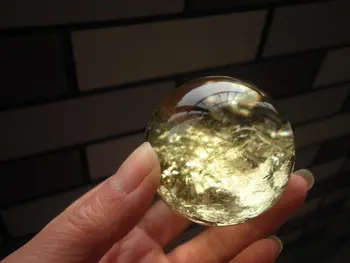 

STUNNING QUARTZ BALL 53mm Clear Citrine Rainbow Crystal Sphere Healing Reiki