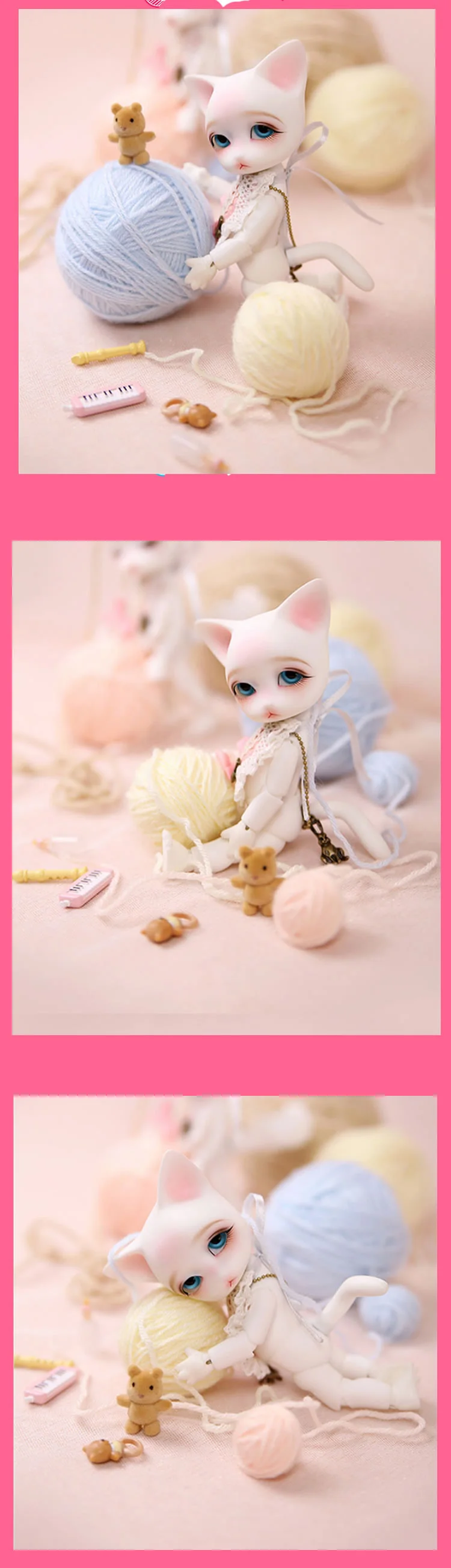 1/8 масштаб Обнаженная BJD малыш эльф кошка BB SD шарнирная кукла модельная фигурка из смолы игрушка в подарок, не включает в себя одежду, обувь, парик и другие D2785