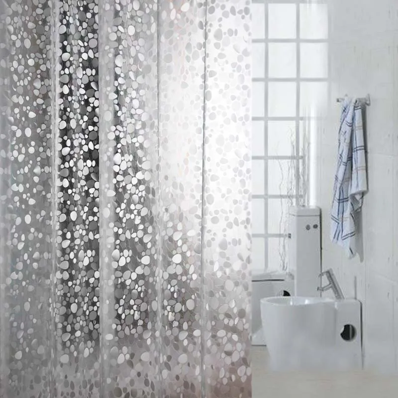 Занавеска для душа ткань водонепроницаемый прозрачный утолщение настроить ванная комната занавеска галька зерна занавеска для душа DY004-20