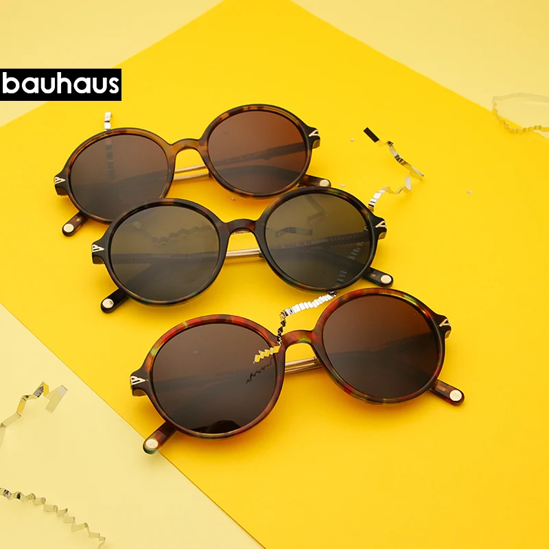 

Bauhaus 2019 высокое качество винтажные овальные ацетатные классические солнцезащитные очки женские/мужские очки уличные Beat шоппинг зеркало UV400