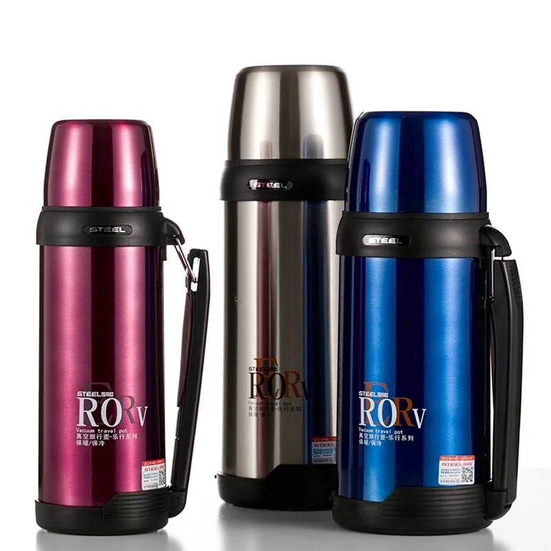 Comprare 304 Thermos In Acciaio Inossidabile 1000 ml 1500 ml 1800 ml Termos di Caffè di Vuoto Thermos thermos Thermos Thermos Viaggio Bottiglia