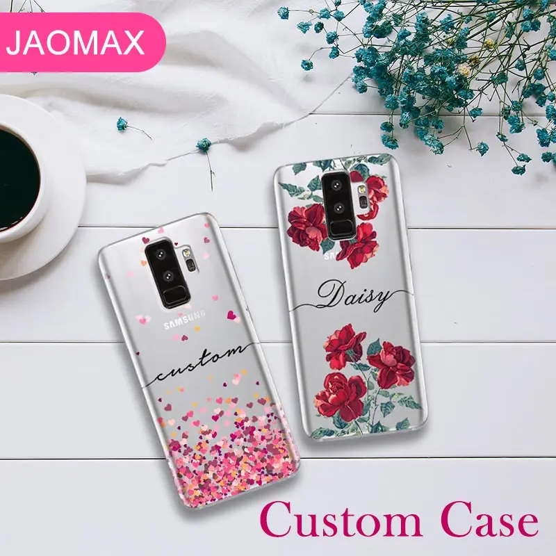 

Jaomax Personalized Name Floral Design Custom Phone Cases For Samsung Galaxy S8 S9 S7 Edge Customized Silicone Case Cover