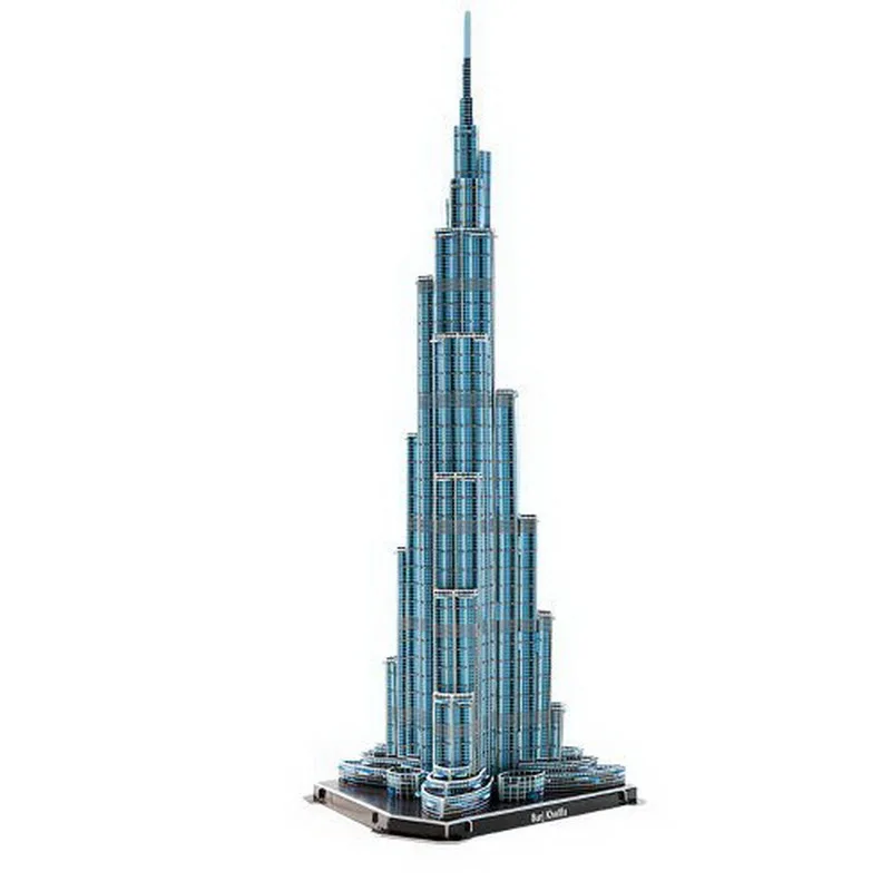 Mini Educational 3D Burj Dubai Model Puzzle Jigsaw DIY Toy 64pcs