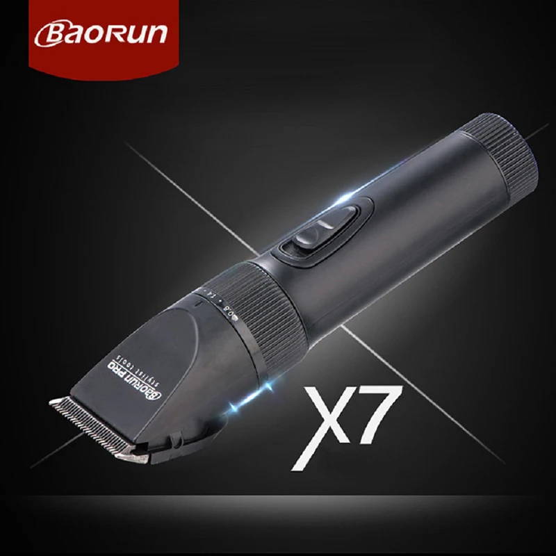 Baorun professional Hair Clipper Shaver Electric Scissor Cutting Machine Barber Trimmer stylish tool Barber Razor For Men