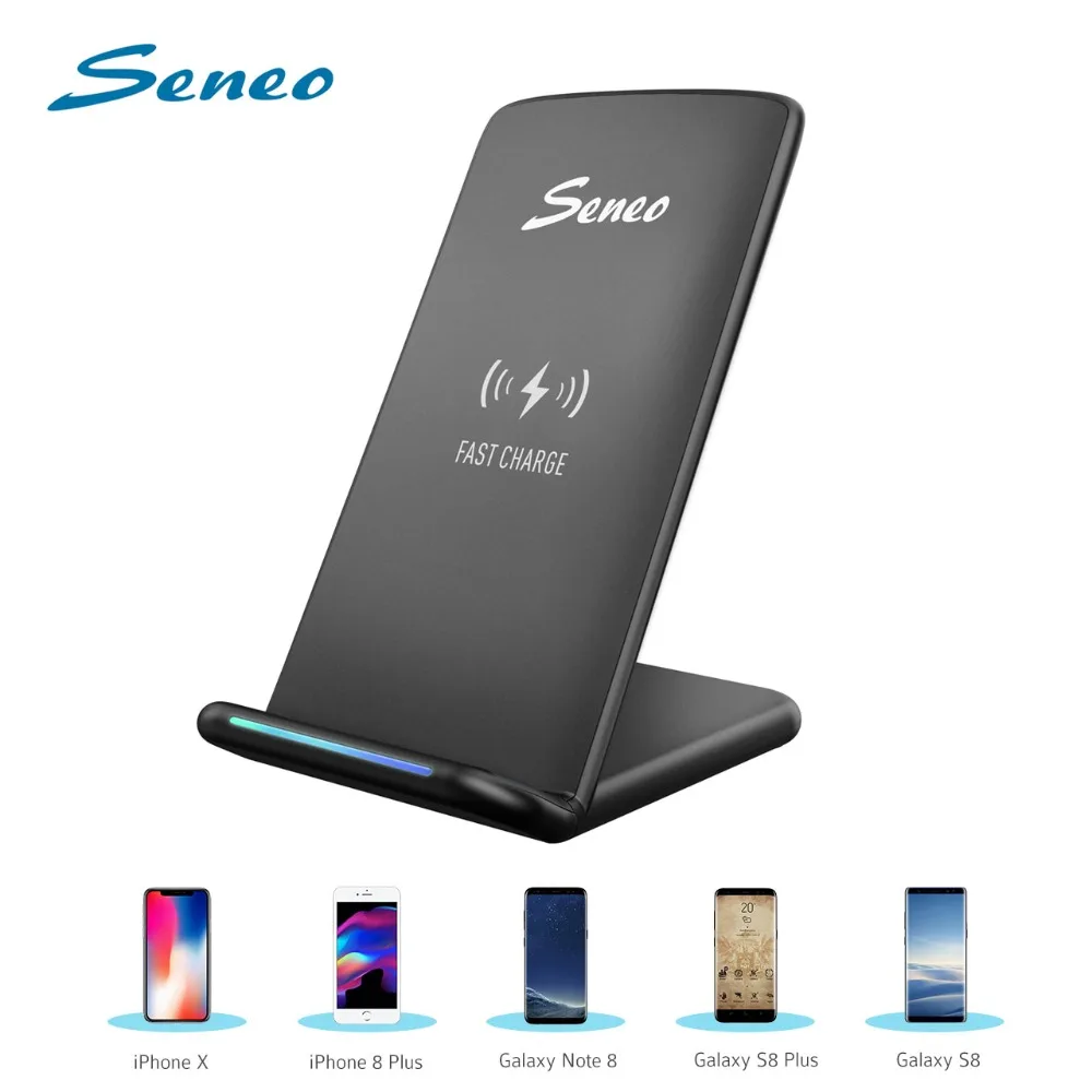Seneo الهاتف المحمول عمود شحن تشى اللاسلكية شاحن 5 W/10 W سريع سريع شاحن آيفون XS ماكس/XS/X /8 هواوي زميله 20 الموالية سامسونج