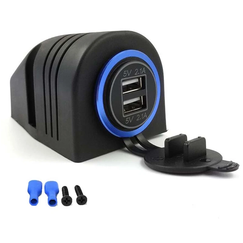 2.1A 12V 24V Dual USB Автомобильное зарядное устройство База тента для автомобиля