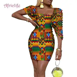 2019 Новый Базен Riche пикантные платья для женщин одежда традиционные африканский дизайн костюмы африканская Дашики воск платье с принтом для