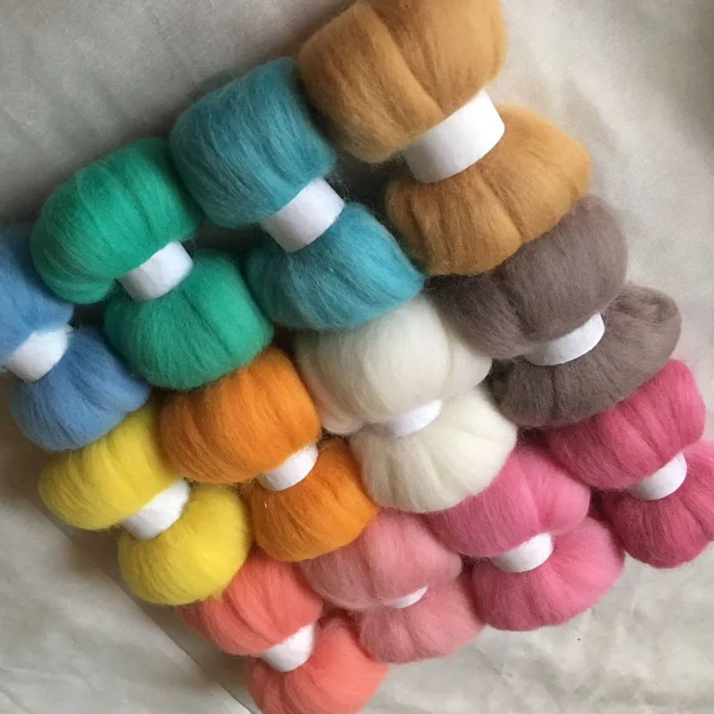 ceramic fibre wool feltro mixed feutrine naaldvilten lana merino wool fibre roving for needle feling kit diy crafa 120g