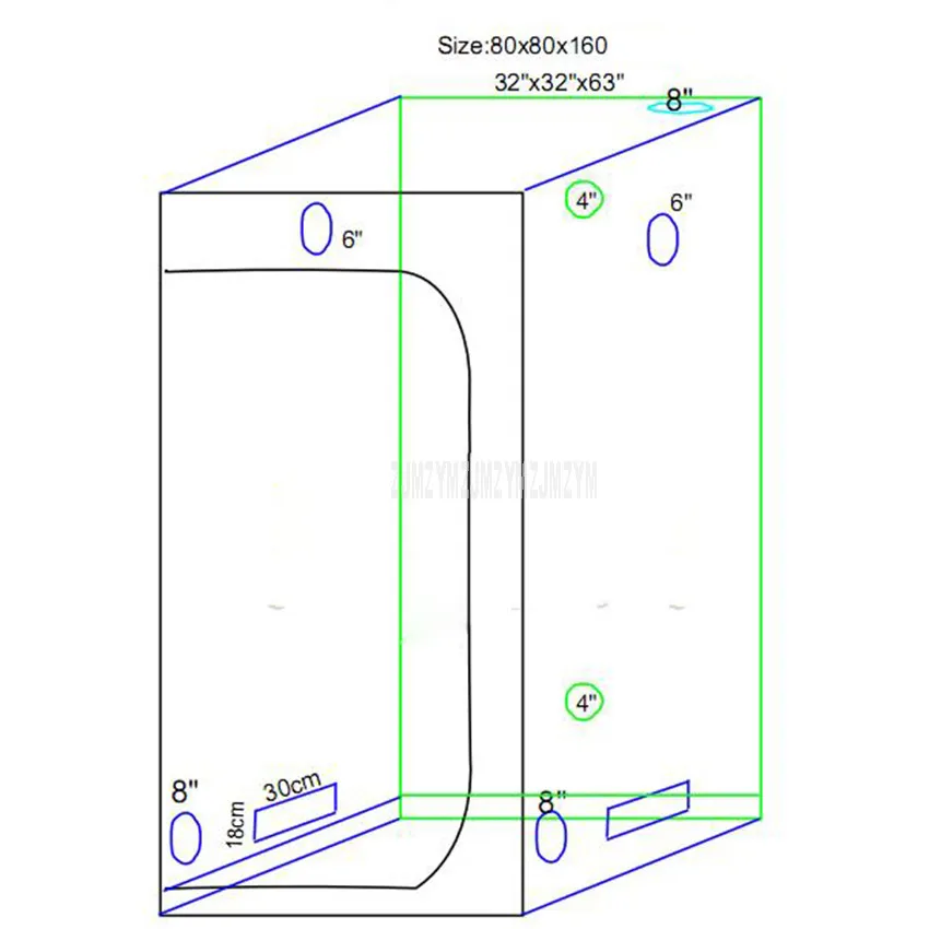 80*80*160 см Гидропоника растение цветок растут палатка Оксфорд железный каркас нетоксичный теплый зеленый дом высокого качества теплица