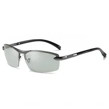 Мужские очки для вождения поляризованные фото-серые солнцезащитные очки Классический Простой стиль автомобильные аксессуары