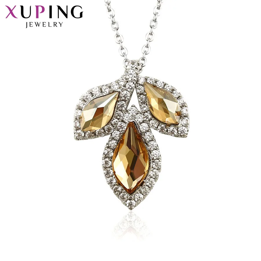

Xuping Leaf Shape Temperament Crystals from Swarovski Beautifully Jewelry for Women Christmas Gifts S140.1-44361