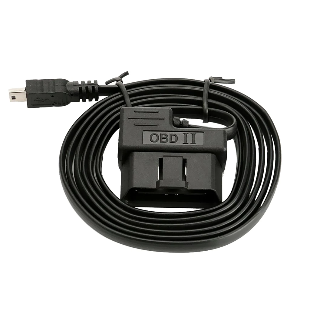 

1 Pcs 1.8m 16 Pin OBD II 2 Cable Diagnostic Adaptor OBD2 To Mini Connecting Cable For Car HUD Head Up Display