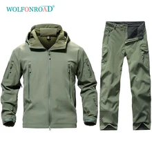 WOLFONROAD Мужчины Зимняя Куртка Армия Камуфляж Пальто Военные Тактические Куртки Пальто Открытый Водонепроницаемый Ветрозащитный Охота Одежда спортивный костюм спортивный костюм спортивный костюм мужской ветровка