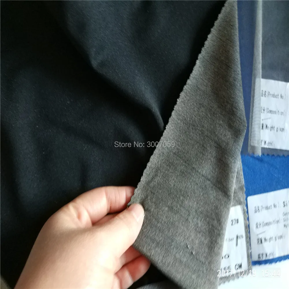 

black color silver fiber touch screen fabric for gloves