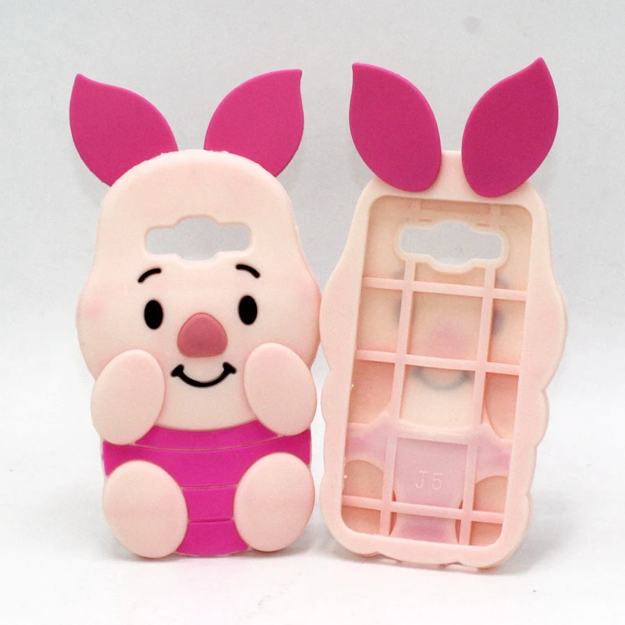 

New 3D Cartoon PINK Pig Design Case Piglet Silicone Cover For Samsung Galaxy A5 E5 A7 J3 J5 J7 2015 J500 J700 J700H Rubber Shell