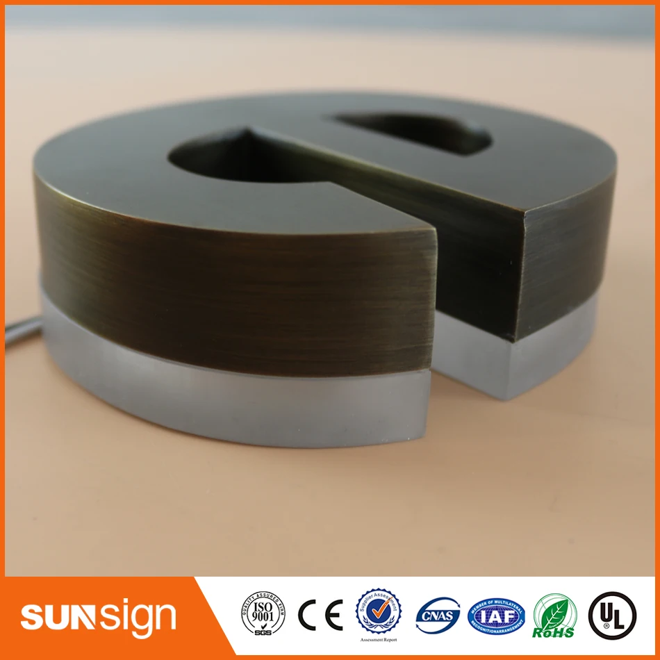  Waterproof LED Brushed Acrylic material led backlit letter sign - 32824184008