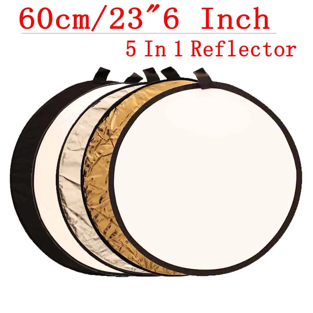 Новый см 60 см/23 "дюймов 6 дюймов портативный 5 в 1 круглый отражатели складной фото свет S для фотографии студии Акссесуары