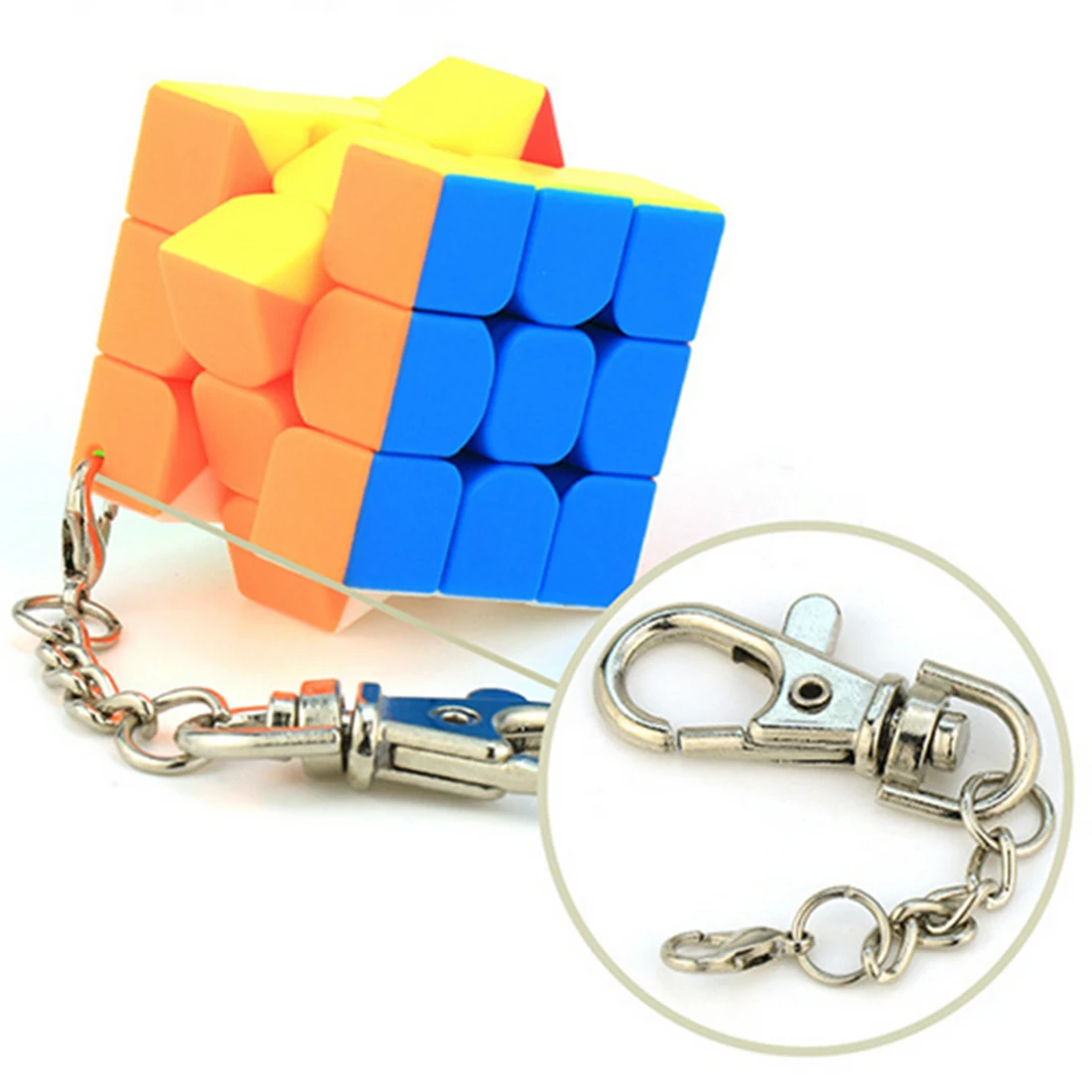 

Cubing Classroom Key Chain 3CM 3x3 Magic Cube Creative Cube Hang Decorations - Colorful