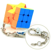 Cubing Classroom Key Chain 3CM 3x3 Magic Cube Creative Cube Hang Decorations Colorful