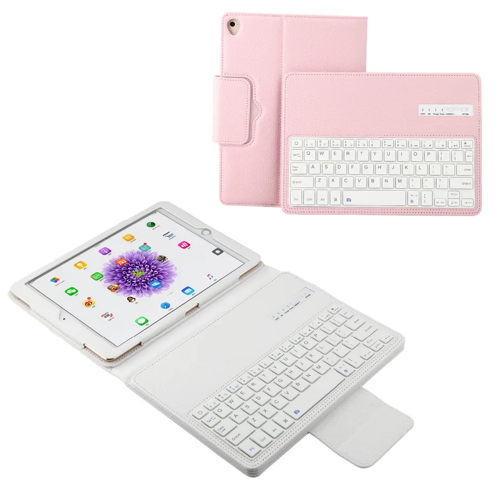 Русский/Иврит/испанский Съемный беспроводной Bluetooth клавиатура Стенд кожаный чехол для Apple iPad 9,7 планшет