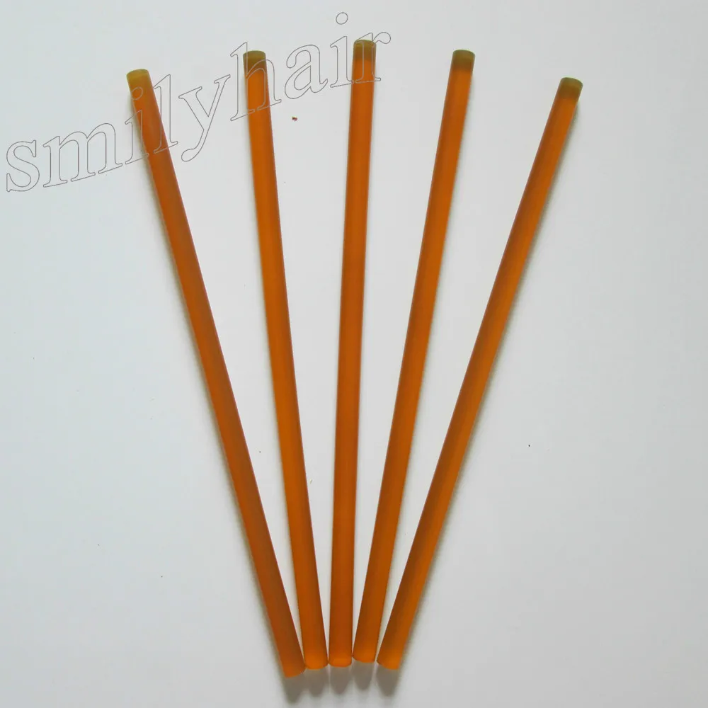 Free-Shipping-keratin-hair-extension-fusion-glue-sticks-30cm-length12pieces-pack-lot-clear-yellow