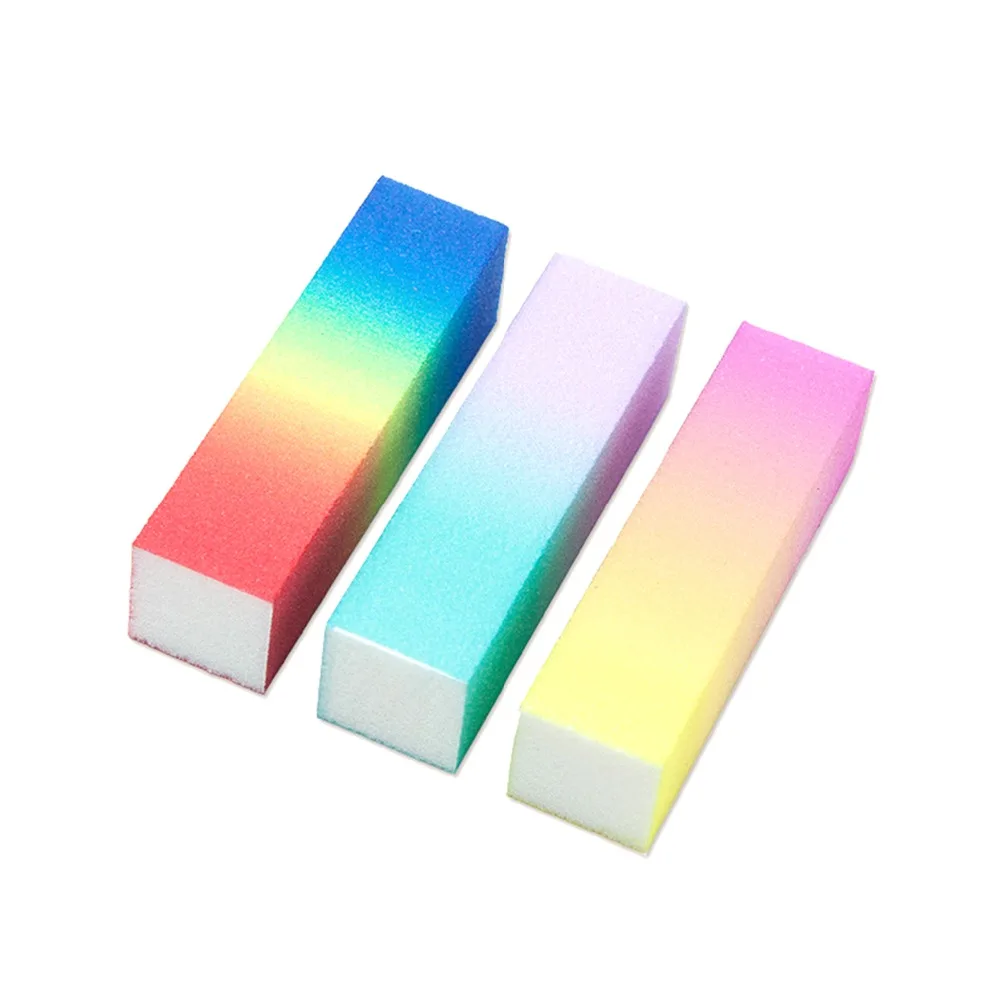 

JEARLYU 3pcs/lot Professional Nail File Colorful Buffing Lime a Ongle Sponge Nail Art Sanding Buffer Block Manicure Tools Files