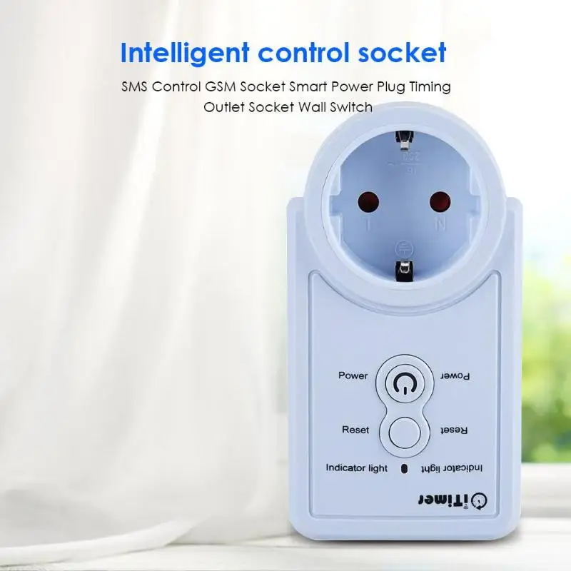 SMS Control GSM Socket Smart Power Plug Timing Outlet Socket Wall Switch