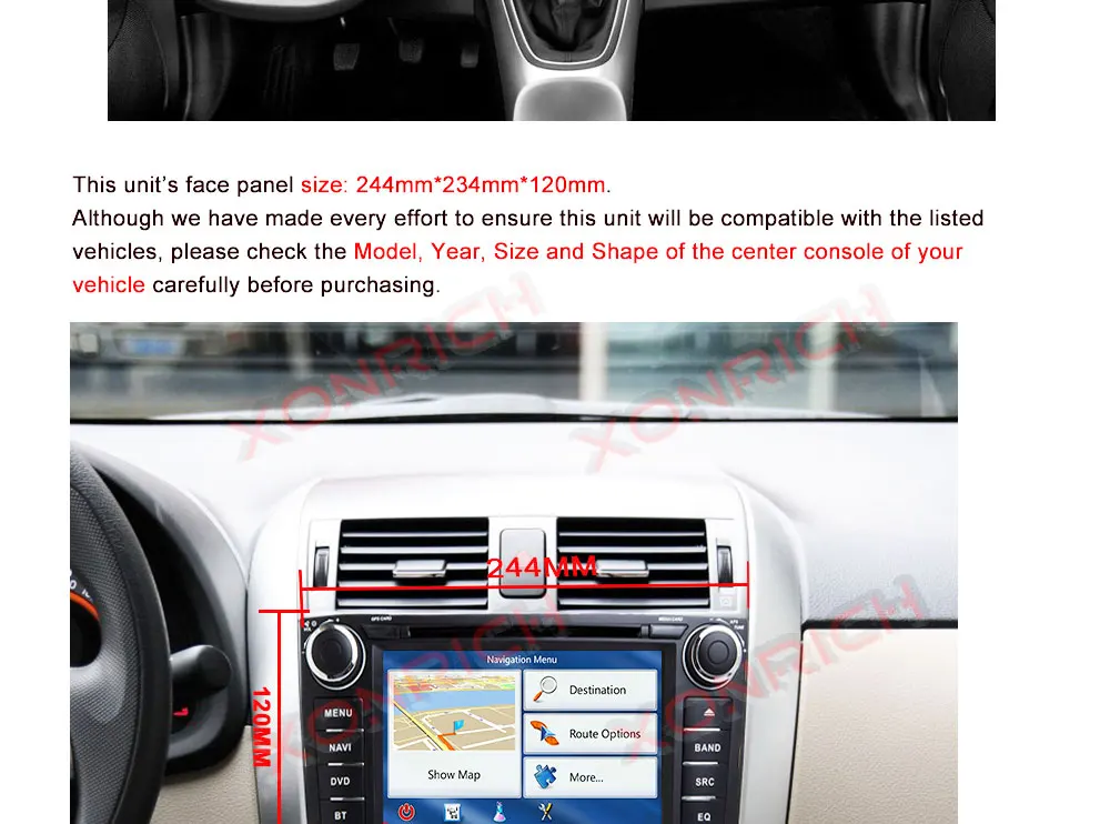 Best Car Multimedia Player GPS Android 8.1 2 Din DVD Automotivo For TOYOTA/AURIS/Altis/COROLLA 2012 2013 Radio FM 4 Core Wifi 10