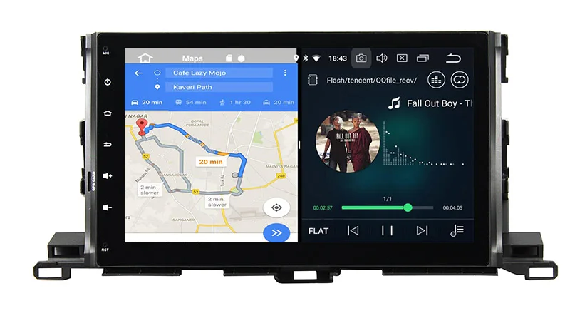 Автомагнитола Belsee для Toyota Highlander 4 3 дюймовый IPS экран Android 10 1 Гб Wi Fi Bluetooth GPS