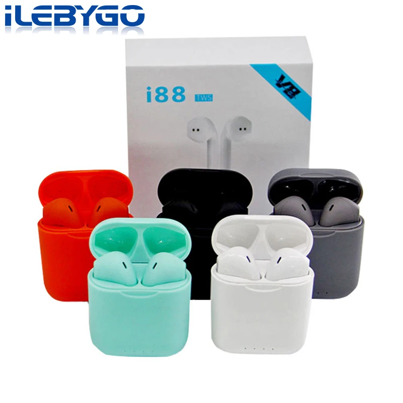 

2019 New i88 TWS Bluetooth 5.0 Earphone Mini Wireless Earpod Touch Earbuds Earphones PK i9s i10 Headset For iPhone Andorid