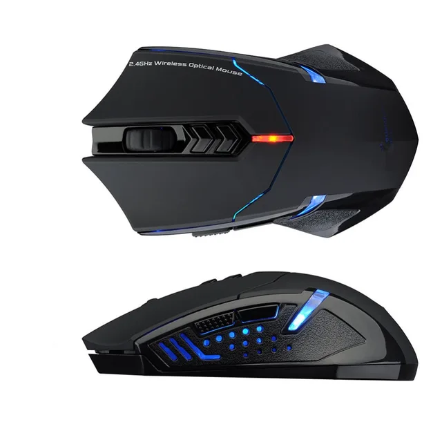 Best Price Wireless Mouse 2400 DPI Adjustable 2.4G Professional Gaming Mouse 7 Buttons Scroll Wheel LED Mice For PC Computer Laptop 
