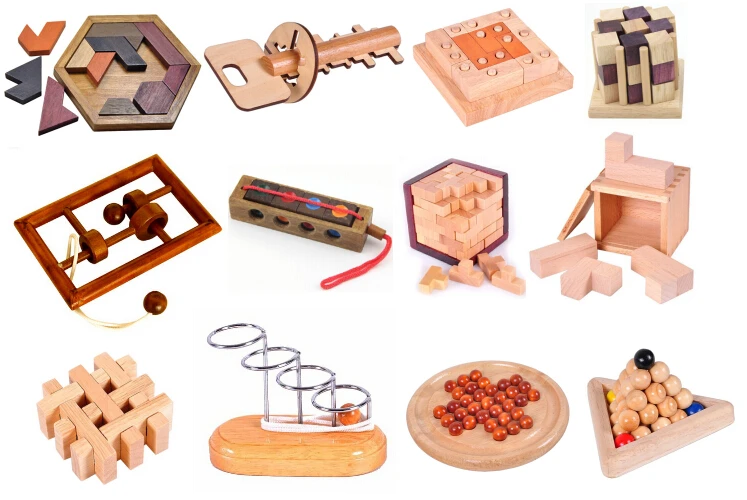 Wooden Intelligence Toy Chinese Denkaufgabe Spiel Barrel Puzzle Kids Adult 