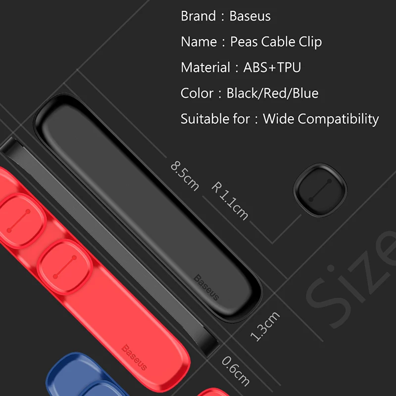 Baseus Durable Magnetic Cable Clip USB Cable Organizer Clamp Desktop Workstation Wire Cord Management Cable Winder Baseus Durable Magnetic Cable Clip USB Cable Organizer Clamp Desktop Workstation Wire Cord Management Cable Winder