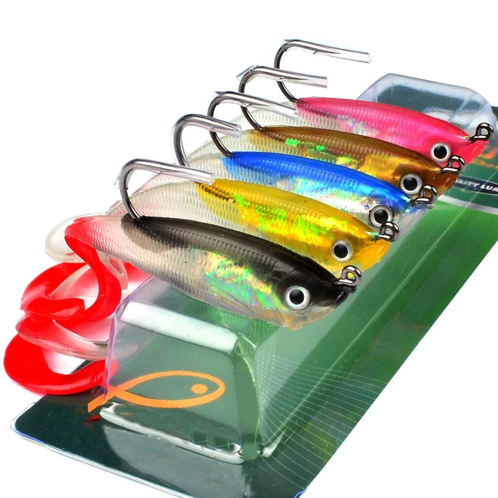 5-ST-CKE-Weichen-K-der-mit-JIG-Haken-5-Farbe-Fischk-der-10-cm-3 (5)