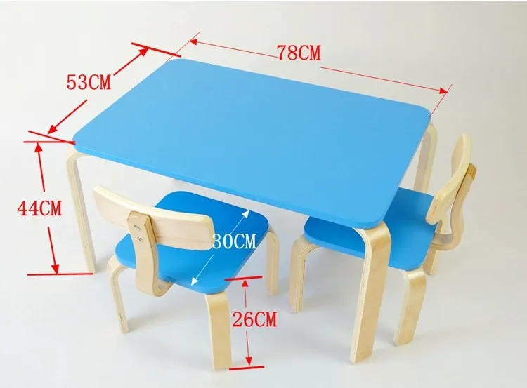 Детские мебельные гарнитуры один стол + два стула наборы твердой древесины наборы детской мебели детский стул и стол для учебы наборы