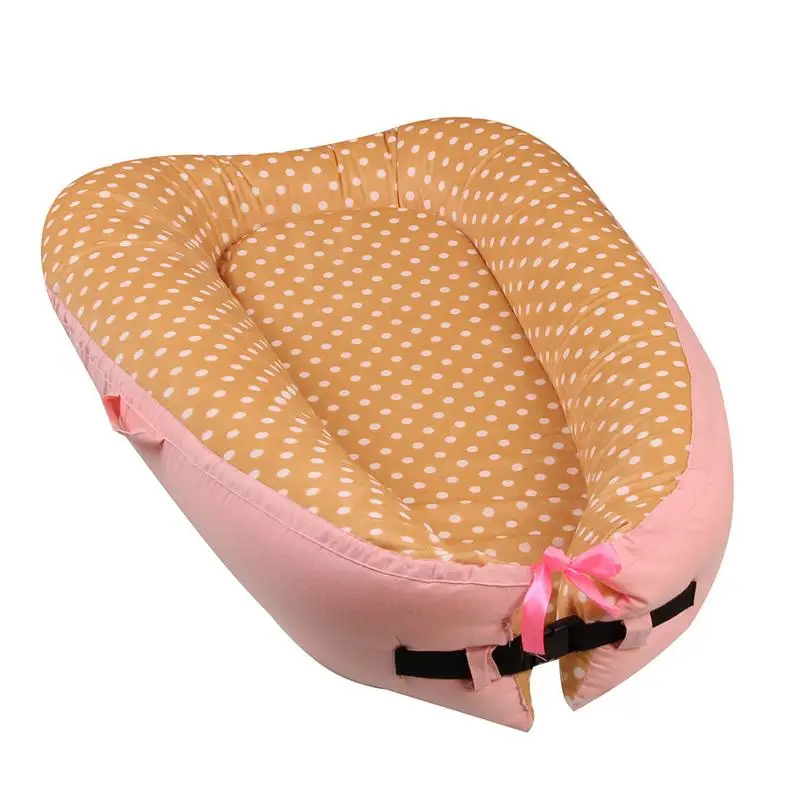 Детское гнездо, кровать, портативная изоляция для новорожденных, бионическая кроватка, дорожная кровать для детей, детская хлопковая Колыбель - Цвет: Beige A