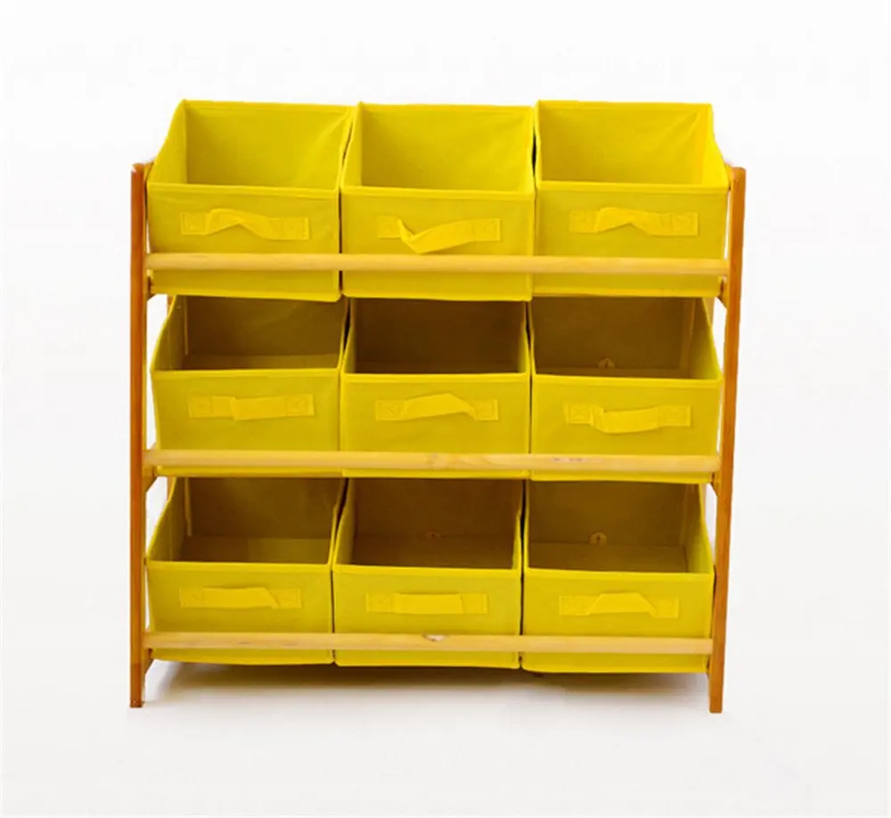 Household Home Decor Children's Wooden Toy Storage Organizer Shelfin Storage Holders & Racks