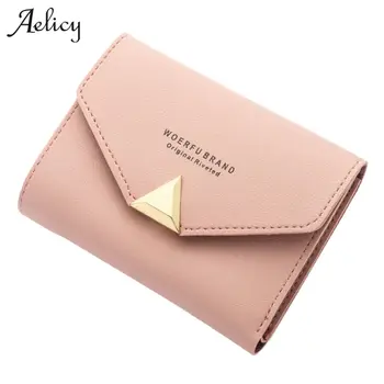 

Aelicy luxury Small Women Wallet and Purses Solid Simple Ladies Short Lady Girls Coin Purses Credit Card Bag Carteira Feminina