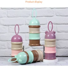 3 слоя лягушка стиль портативный контейнер для детского питания коробка Эфирные злаки мультфильм молочные Бутылочки для присыпки дети формула контейнер для молока