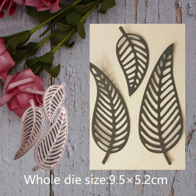 

Openwork leaves Decoration Metal steel frames Cutting Dies DIY Scrap booking Photo Album Embossing paper Cards9.5*5.2cm