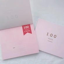 100 дневный календарь с обратным отсчетом, ежедневная школа планирования, принадлежности, 50 листов, внутренний бумажный График обучения, планировщик, канцелярские принадлежности