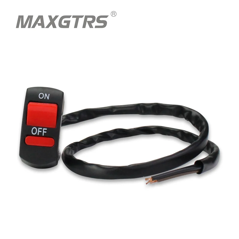 

2Pcs/Lot Motorcycle Switch Handlebar Fog Strobe Light Switch ON-OFF Button 12VDC For 9Led U5 U7 LED Head Lamp Angel Eyes Light