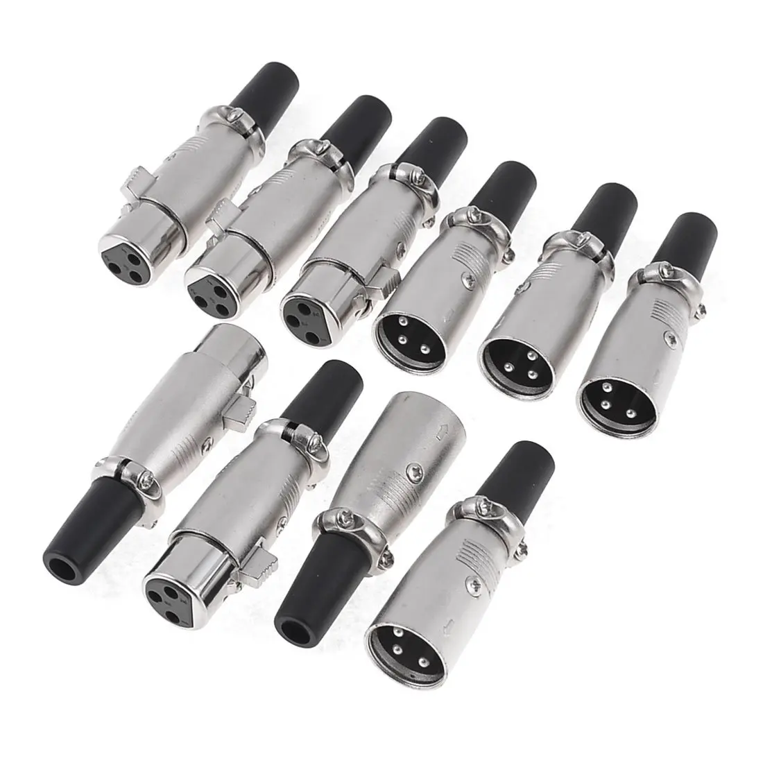 5 Pairs Male/Female 3 Pin XLR Jack Microphone MIC Audio Connectorin