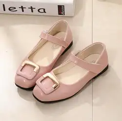 Детские женская детская обувь из искусственной кожи тонкие туфли 2019 весна и осень модель принцессы для маленьких танцев тонкие туфли
