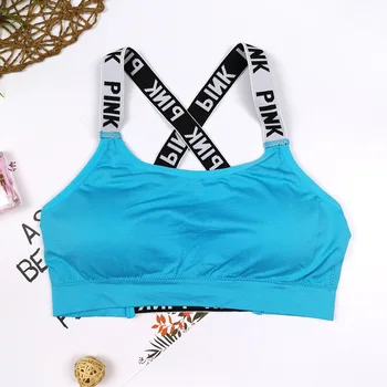 

New Seamless Sports Bra Women Strappy Back Push Up Sports Bra Running Fitness Women Yoga Bra Letter Shoulder Strap Sport Bh