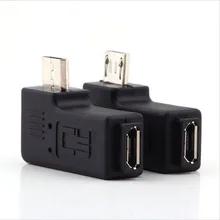 Micro usb мужчина к Micro USB Женский 90 270 градусов угловой Конвертер Разъем синхронизации данных зарядное устройство адаптер для планшетов телефонный кабель