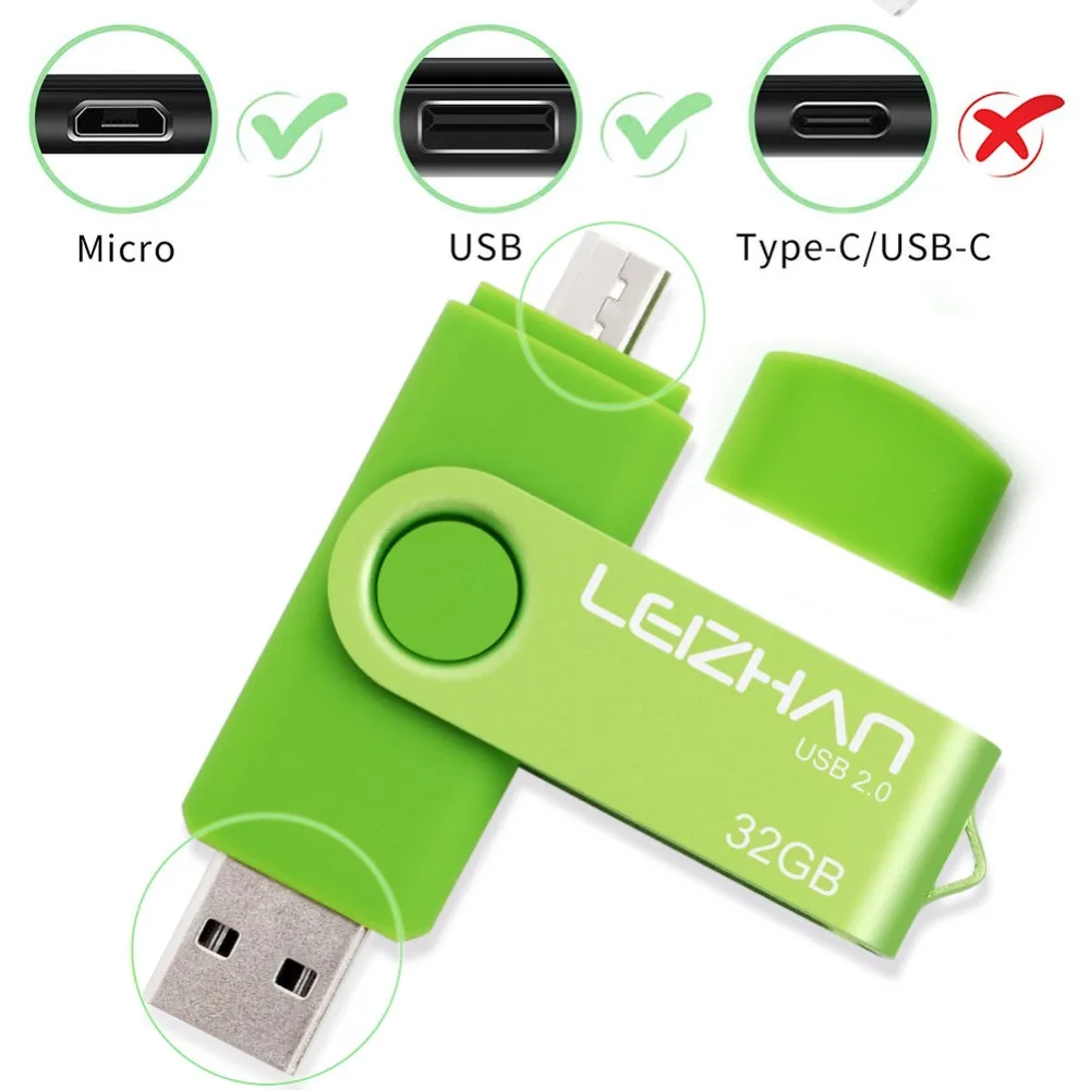 LEIZHAN 128 ГБ Микро флеш накопитель USB 64Гб флэш 32GB Android U диск 16 Гб планшет 8 внутренней