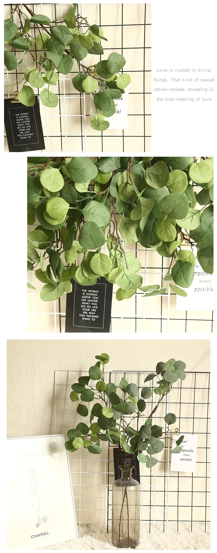 JAROWN Ginkgo Biloba Leaf Apple Leaf Artificial Leaves Simulation Flower Home Decoration Wedding Plant Fake Flower (8)